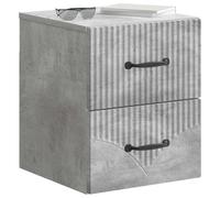 vidaXL Cabinet de Chevet Mural Gris béton 34,5 x 33 x 40 cm, Meuble de Chambre Moderne, Table de Nuit compacte, Rangement idéal pour Un chez-soi Cosy, Solution Chic