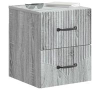 vidaXL Cabinet de Chevet Mural Sonoma Gris 34,5 x 33 x 40 cm, Meuble de Chambre Moderne, Table de Nuit compacte, Rangement idéal pour Un chez-soi Cosy, Solution Chic