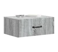 vidaXL Cabinet de Chevet Mural Sonoma Gris 49 x 34,5 x 20 cm, Rangement de Nuit Compact, Tables Modernes pour Chambre, Design rectangulaire avec Plein d'espace pour Vos Essentiels