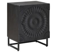 vidaXL Cabinet de Chevet Noir 40 x 30 x 50 cm, Chambre, Rectangulaire, Moderne, Durable, Design Cozy avec Beaucoup de Rangement, Agencement Pratique, Mobilier Stylish, Ambiance Chill