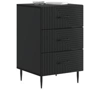 vidaXL Cabinet de Chevet Noir 43 x 41 x 66,5 cm Bois d'ingénierie, Rangement de Chambre, Table de Nuit rectangulaire, Meuble Vintage Fonctionnel, Gain de Place pour Votre intérieur