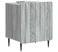 vidaXL Cabinet de Chevet Sonoma Gris 43 x 34,5 x 52 cm, Table d’appoint rectangulaire Vintage pour Salon, avec Rangement, Pieds en métal Noir, Pratique et stylée