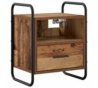 vidaXL Cabinet de Chevet Suspendu Bois Ancien 40 x 30 x 50 cm