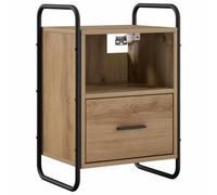 vidaXL Cabinet de Chevet Suspendu Chêne Artisanal 40 x 30 x 60 cm