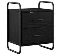 vidaXL Cabinet de Chevet Suspendu Chêne Noir 40 x 30 x 50 cm