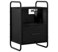 vidaXL Cabinet de Chevet Suspendu Chêne Noir 40 x 30 x 60 cm
