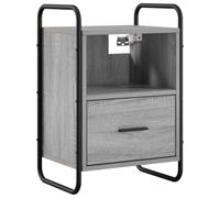 vidaXL Cabinet de Chevet Suspendu Sonoma Gris 40 x 30 x 60 cm