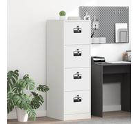 vidaXL Cabinet de Dossier avec tiroir 2 pcs Blanc 44 x 50 x 106.5 cm