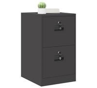 vidaXL Cabinet de Dossier Noir 44 x 50 x 106.5 cm Acier Laminé à Froid, Bureau, Rectangulaire, Design Industriel, Moderne avec Serrures, Grand Espace de Stockage, Construction Durable pour Tout Espace