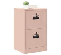 vidaXL Cabinet de Dossier Rose 44 x 50 x 106.5 cm Acier Laminé à Froid, Bureau, Rectangulaire, Design Industriel, Moderne avec Serrures, Grand Espace de Stockage, Construction Durable pour Tout Espace