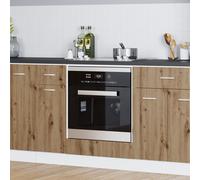 Meuble de cuisine - Cabinet de four - Chêne artisanal - 60x46x81,5 cm - Finition blanche mat