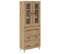 vidaXL Cabinet de highboard 2 pcs Chêne artisanal Bois d'ingénierie