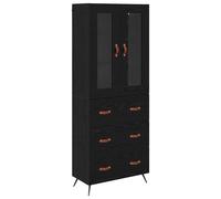 vidaXL Cabinet de highboard 2 pcs Chêne noir Bois d'ingénierie
