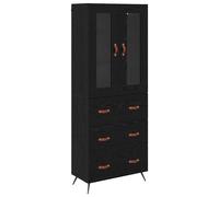 vidaXL Cabinet de highboard 2 pcs Chêne noir Bois d'ingénierie