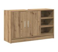 vidaXL Cabinet de Lavabo Chêne Artisanal 90 x 29 x 55 cm, Rangement Salle de Bain, Armoire Rustique, Évier Rectangulaire, Organisateur Chic en Bois