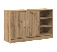 vidaXL Cabinet de Lavabo Chêne Artisanal 90 x 29 x 55 cm, Rangement Salle de Bain, Armoire Rustique, Évier Rectangulaire, Organisateur Chic en Bois