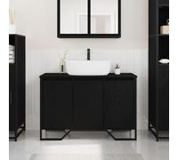 vidaXL Cabinet de lavabo Chêne noir 91x35x60 cm Bois d'ingénierie