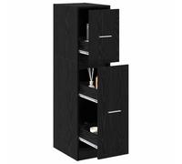 vidaXL Cabinet de pharmacie Chêne noir 30×41×118 cm – meuble rectangulaire avec tiroirs