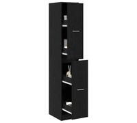 vidaXL Cabinet d'apothicaire Chêne noir – Bois d'ingénierie – 30 x 41 x 174,5 cm