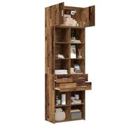 vidaXL Cabinet de Rangement avec étagères Bois Ancien, Rangement Salon, Buffet Rectangulaire Moderne avec Portes, Étagère Fonctionnelle, Gain de Place en Bois