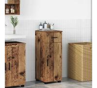 Vidaxl Cabinet De Salle De Bain Avec Porte Bois Ancien 30 X 35 X 80 Cm