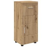 vidaXL Cabinet de Salle de Bain avec Stockage Tulum chêne Artisanal, Meuble de Salle de Bain Stylé, Cabinet Rectangulaire, Vasque Moderne, Pratique, Bois Durable, Organisateurs Spacieux