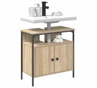 vidaXL Meuble de lavabo salle de bain beige 60 x 30 x 60 cm – Rangement moderne, évier compact