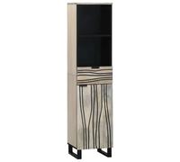 Vidaxl Cabinet De Salle De Bain Blanc Et Noir 38 X 33.5 X 160 Cm