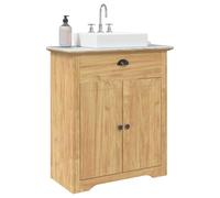 vidaXL Cabinet de Salle de Bain BODO Marron Miel 70 x 35 x 80 cm, Solutions de Rangement pour la Salle de Bain, Cabinet rectangulaire Moderne, Designs Pratiques pour Organiser avec Style