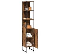 vidaXL Cabinet de Salle de Bain Bois Ancien 33 x 33 x 185,5 cm, Solutions de Rangement pour salles de Bains, étagères murales rectangulaires, Design Moderne pour Une Salle ordonnée