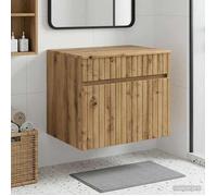 vidaXL Cabinet de Salle de Bain Mural Chêne Artisanal,