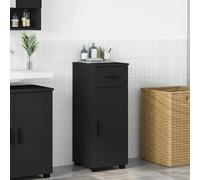 vidaXL Cabinet de salle de bain Noir 30 x 35 x 80 cm Bois d'ingénierie