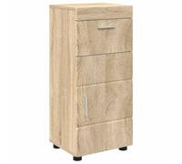 vidaXL Cabinet de Salle de Bain Tulum Chêne Sonoma 37 x 31.5 x 82 cm, Meuble de Salle de Bain Stylé, Cabinet Rectangulaire, Vasque Moderne, Pratique, Bois Durable, Organisateurs Spacieux