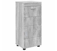 vidaXL Cabinet de Salle de Bain Tulum Sonoma Gris 37 x 31.5 x 82 cm, Meuble de Salle de Bain Stylé, Cabinet Rectangulaire, Vasque Moderne, Pratique, Bois Durable, Organisateurs Spacieux