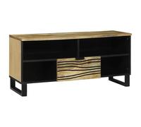 vidaXL Cabinet de télé Marron 105 x 33 x 46 cm Bois de manguier Massif, Rangement Salon, Meuble en Bois de Mangue rectangulaire, Support TV Rustique Durable, étagère Pratique
