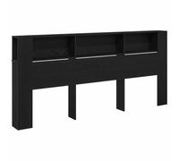 vidaXL Cabinet de Tête Noir Chêne 220x18,5x104,5 cm