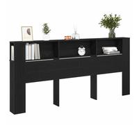 vidaXL Cabinet de Tête de Lit 220 x 18,5 x 104,5 cm Bois d'ingénierie, Banc de Chambre Moderne, tête de lit Pratique, Design innovant pour Un Rangement stylé, Assise élégante.