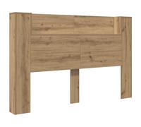 vidaXL Cabinet de Tête de Lit avec LED avec étagère Chêne Artisanal