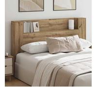 vidaXL Cabinet de Tête de Lit avec LED avec étagère Chêne Artisanal