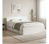 vidaXL Cabinet de Tête de Lit avec stockage Blanc Bois d'ingénierie 8001219