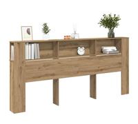 vidaXL Cabinet de Tête de Lit Chêne Artisanal Bois d'ingénierie | Moderne et shiny pour n'importe quelle chambre, Trois étagères pour tous tes essentiels, En chêne massif de super qualité