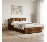 vidaXL Cabinet de Tête de Lit Chêne fumé Bois d'ingénierie 8001206