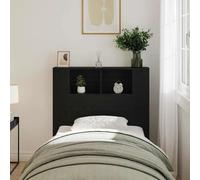 Vidaxl Cabinet De Tête De Lit Chêne Noir 100 X 19 X 104.5 Cm