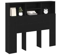 Vidaxl Cabinet De Tête En Chêne Noir , 120x19x103,5 Cm, Bois D'ingénierie