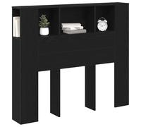 vidaXL Cabinet de Tête de Lit Chêne Noir 120 x 19 x 104,5 cm, Solutions de Rangement Modernes, tête de lit Personnalisable, Rangement Efficace, mobilier Chic et Minimaliste