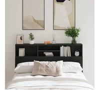 vidaXL Cabinet de Tête en Chêne Noir 160×19×103,5 cm Bois Agrégé 862753