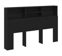 Cabinet de Tête vidaXL en Chêne Noir - 160x19x103,5 cm Fabriqué en Bois Agrégé