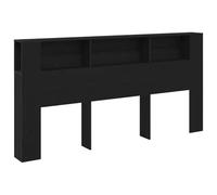 Buffet De Tête Vidaxl Chêne Noir 200x18,5x104,5 Cm Noir