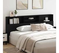 Vidaxl Cabinet De Tête De Lit Chêne Noir 220 X 19 X 101.5 Cm
