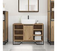 vidaXL cabinet lavabo salle de bain Chêne Artisan 91x35x60 cm Bois d'ingénierie